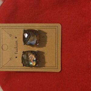 Iridescent Square Stud Earrings